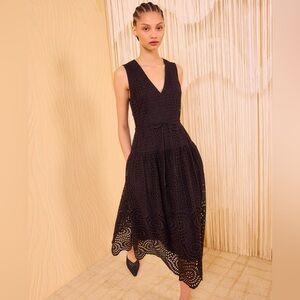 Ulla Johnson Etna Sleeveless Drop Waist Midi Dress